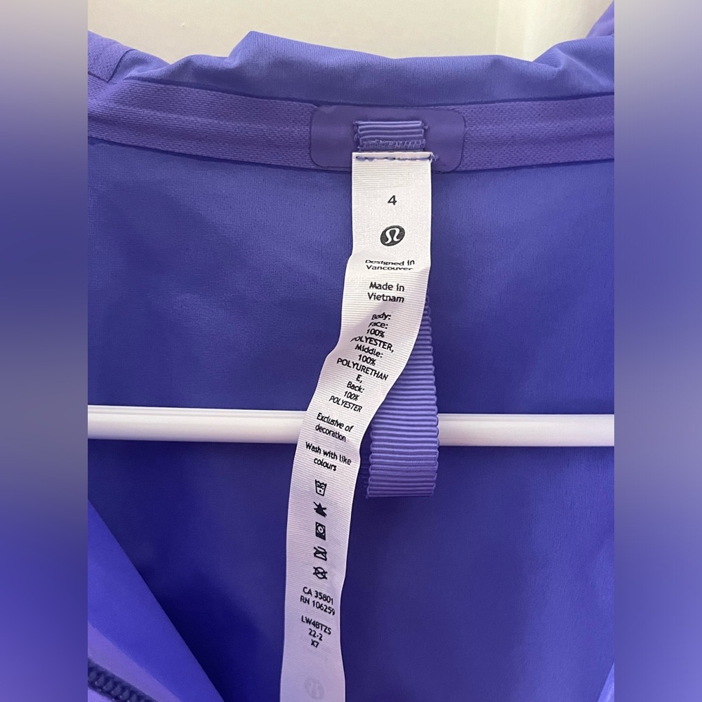 Lululemon Waterproof Hiking Half-Zip Pullover Light Electric Indigo - Picture 8 of 12